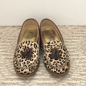SPERRY Leopard Print Tassel Boat Shoes